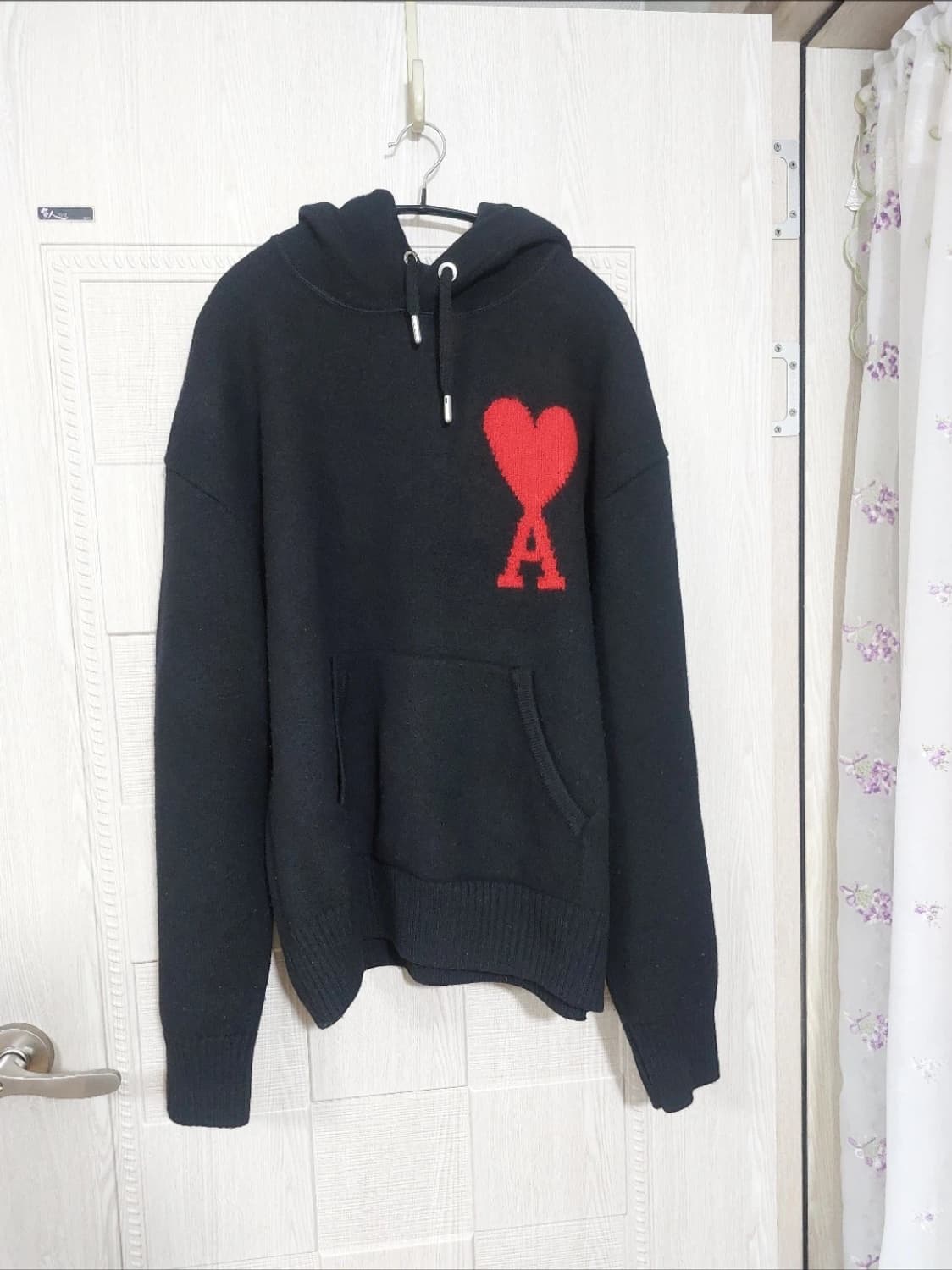 [당일출고,L] 아미 빅로고 니트 후드티  상품이미지1