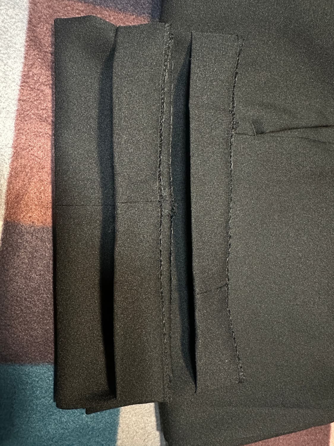 [커스텀어클락] 인버티드 와이드 슬랙스 L -블랙  상품이미지7