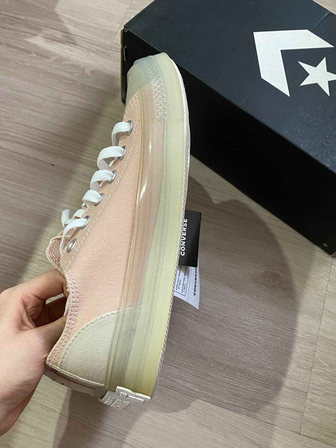 컨버스 연핑크 로우탑 240/5사이즈(새상품) 상품이미지2