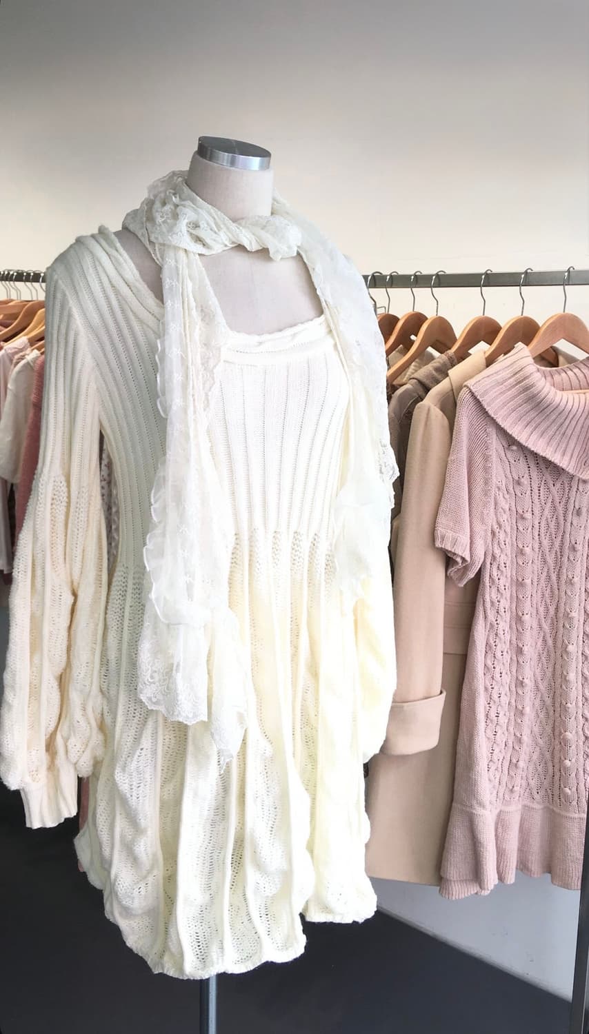 일본 빈티지 원피스 니트 롱 원피스 상품이미지1