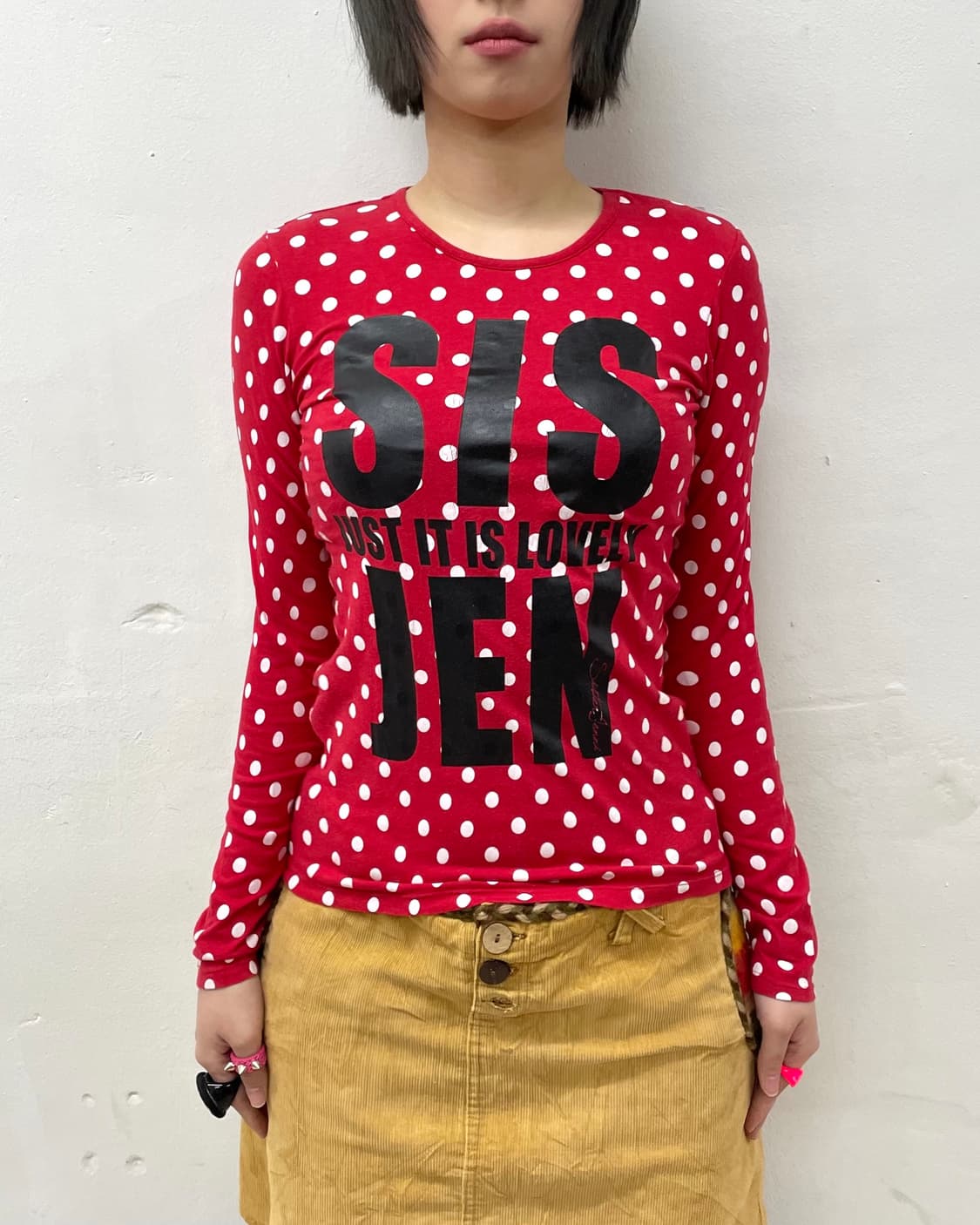 Jenny Red White Long Sleeve with Dots  상품이미지2