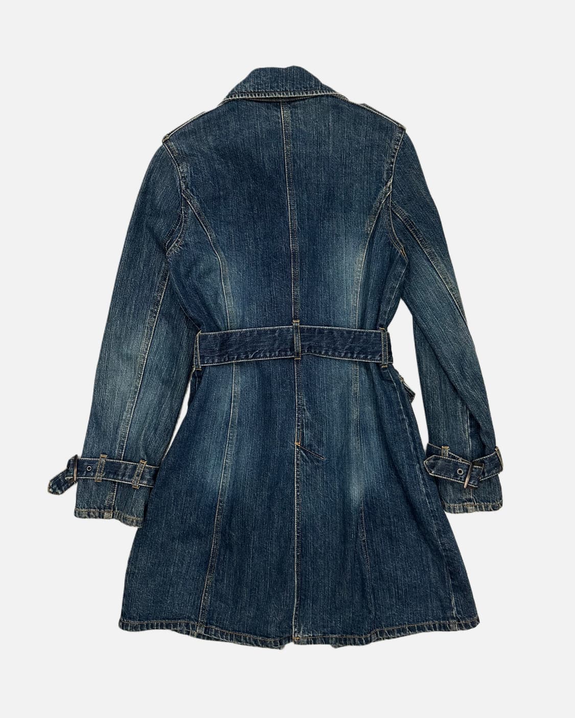 military pocket belted denim coat 상품이미지4