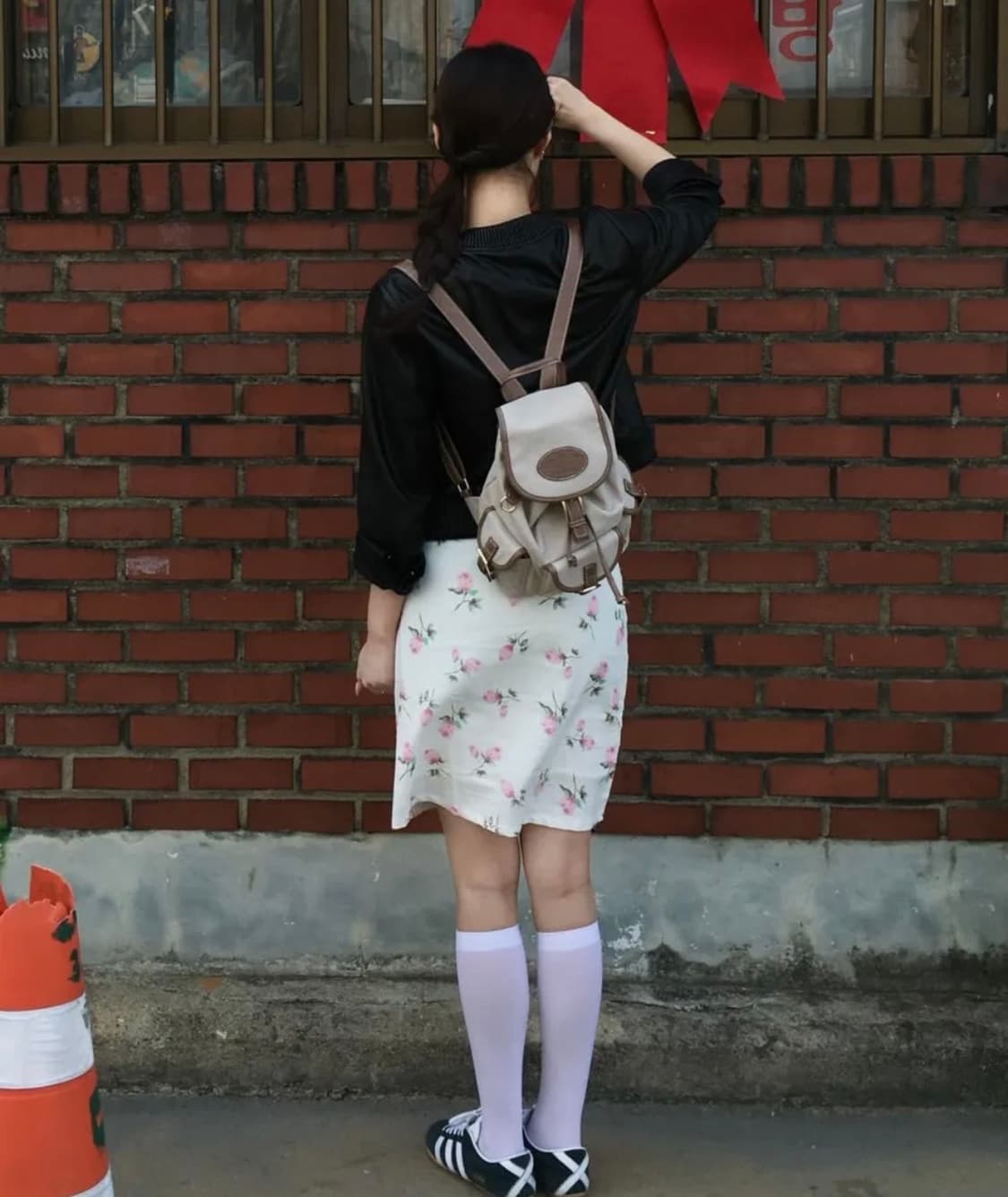 라츠유 캔버스 백팩 베이지 상품이미지2