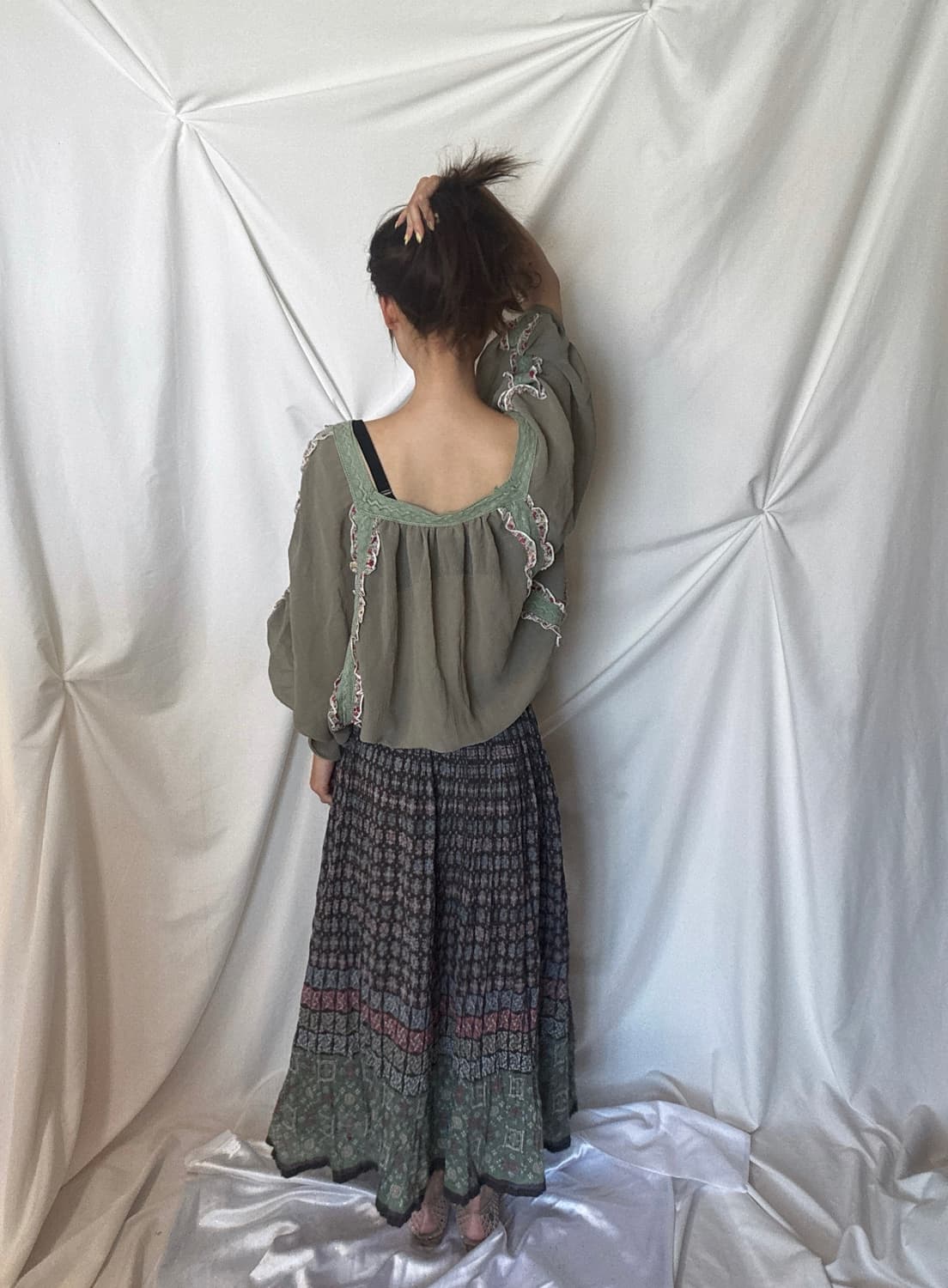 잔꽃 레이스 탑 상품이미지4