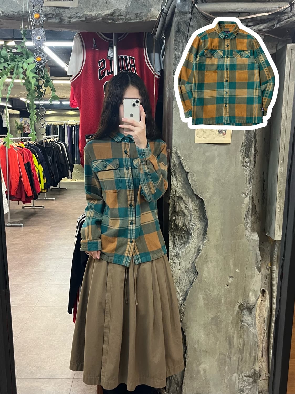 파타고니아 체크 셔츠 그린 XS #csz1929 상품이미지1