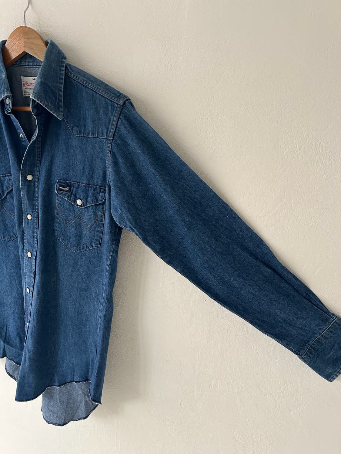 80-90s vtg Wrangler Denim Western shirt. 상품이미지6