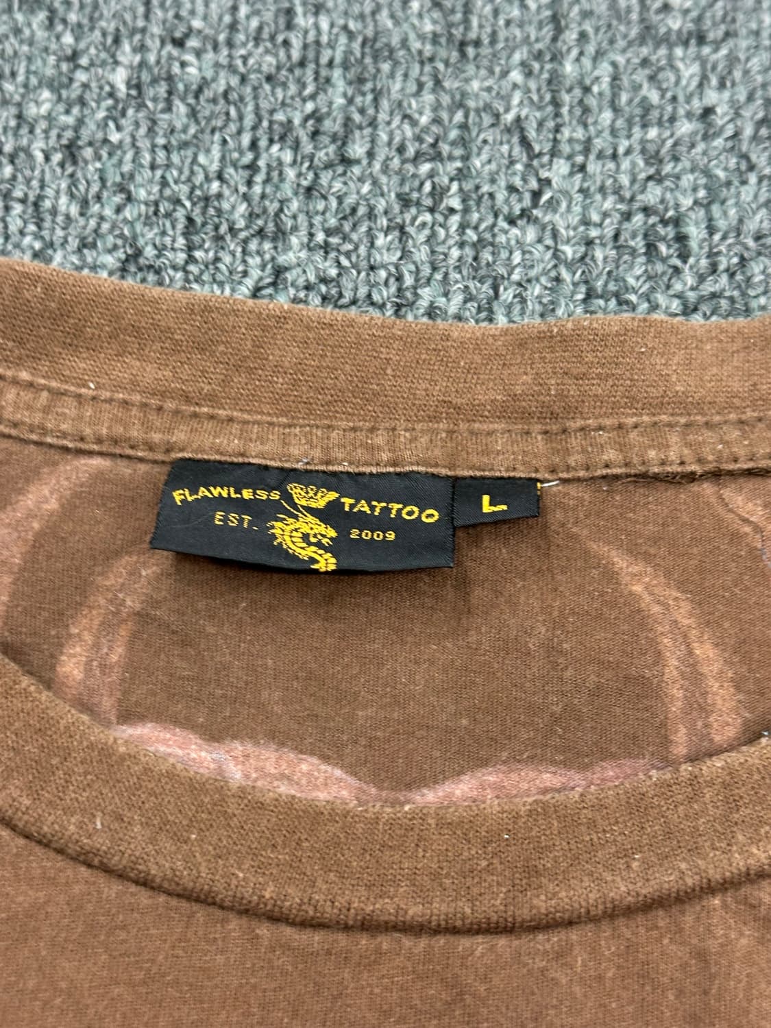 L)Flawless Tattoo 빈티지 Y2K 스컬 프린팅 반팔 상품이미지5