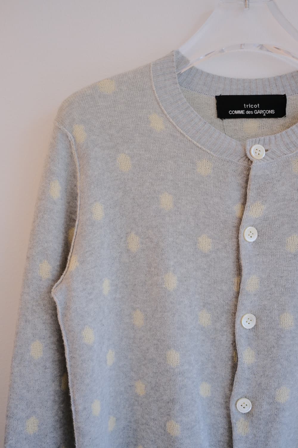 Reverse seam dot cardigan 상품이미지7