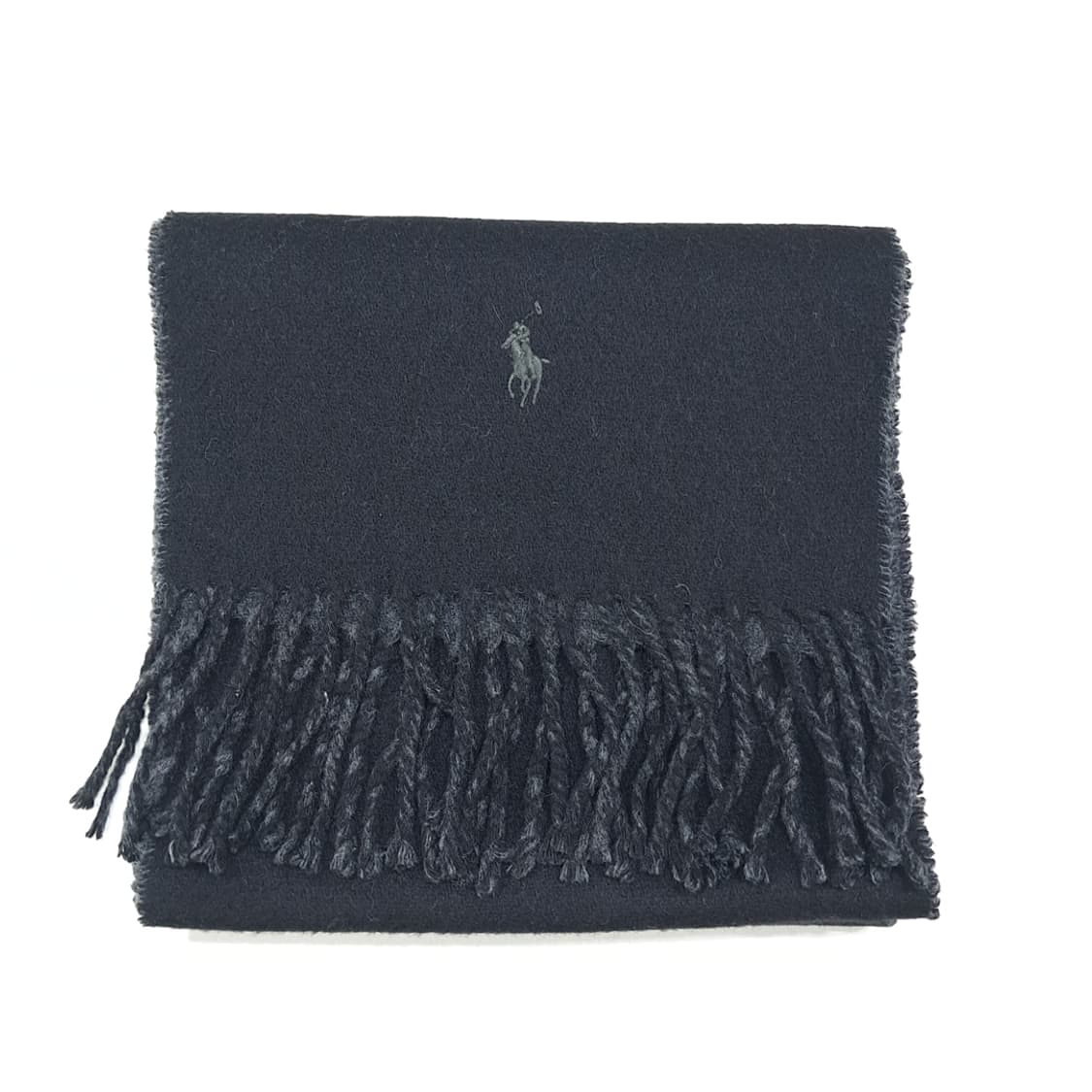 MX551 폴로 90s 이태리판 울 양면 블랙차콜 머플러 목도리 상품이미지7