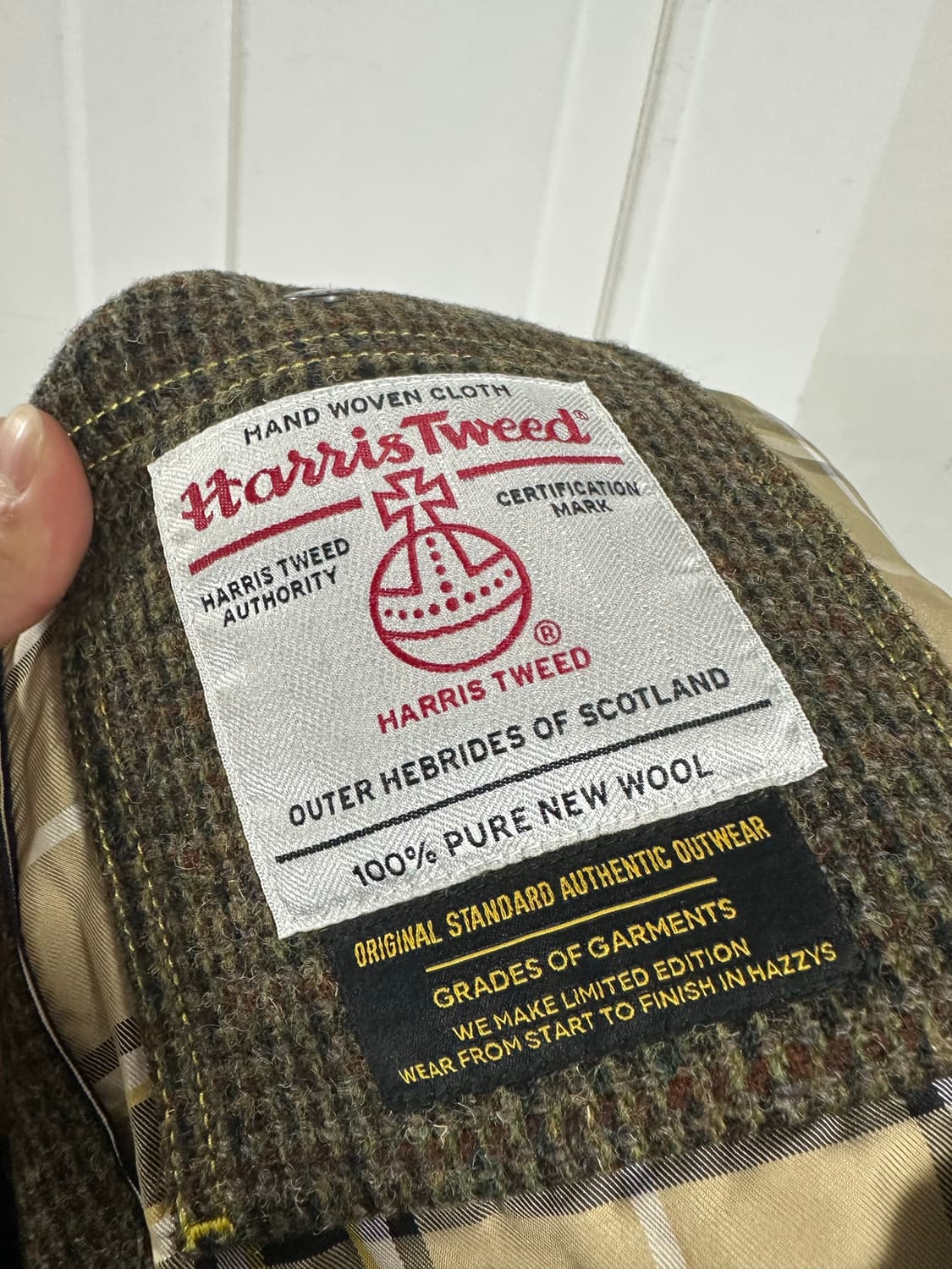 헤지스 해리스트위드 카키 헌팅 자켓 상품이미지4