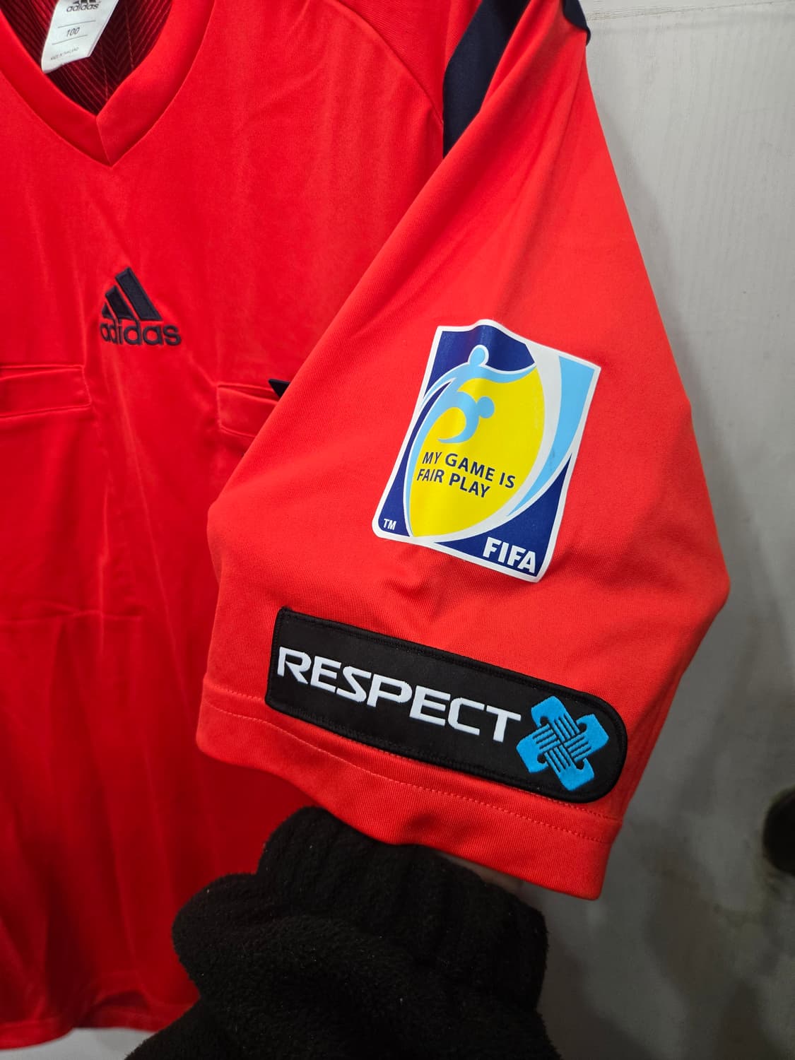 100,L )) adidas 아디다스 KFA 축구 브이넥 반팔티셔츠! 상품이미지3