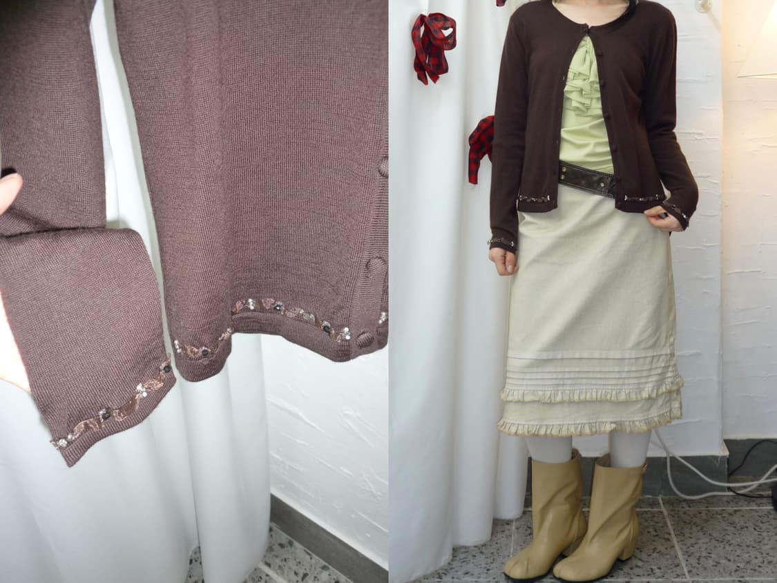 Maple brown cardigan 상품이미지1
