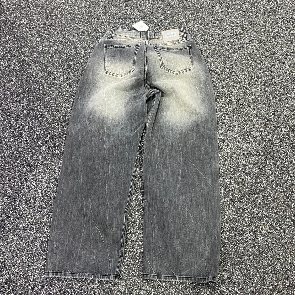 원원 빈티지 워싱 링클 흑청팬츠 B3148 상품이미지5