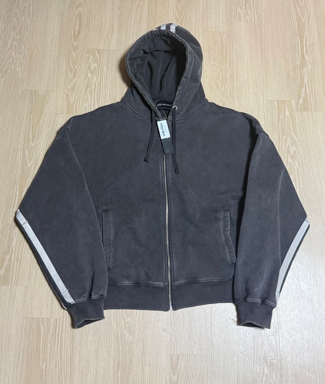 레이서월드와이드 집 트랙 후드 차콜 M 상품이미지3