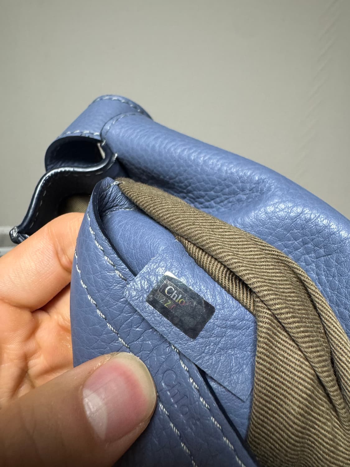 끌로에 마르씨 새들백 미디움 스카이블루 상품이미지5