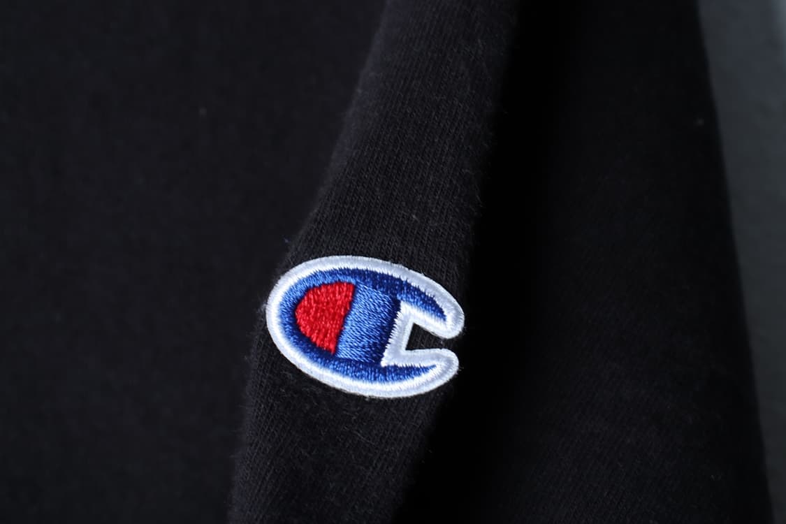 (L-XL) 챔피온 반팔 티셔츠 블랙 무지 올드스쿨-7BA3 상품이미지5