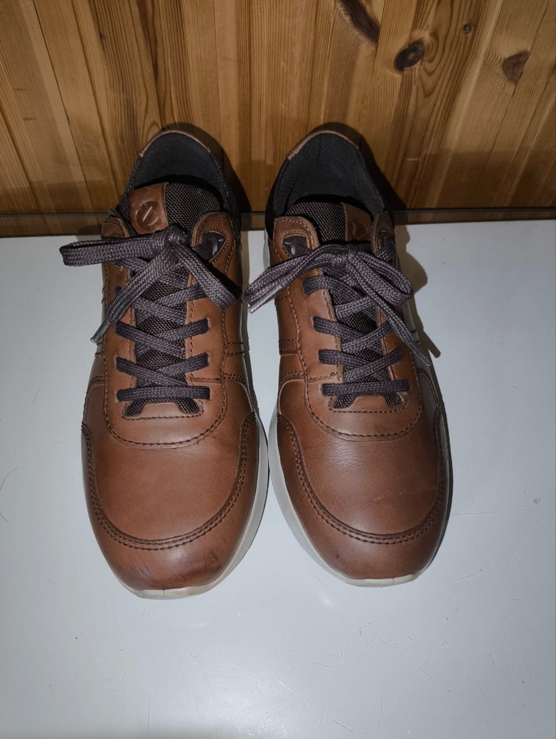 255mm 에코 아스터 소가죽 스니커즈 브라운 상품이미지3