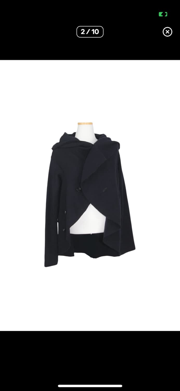 Comme des Garcons 꼼데가르송 비대칭 드레이프 가디건 네이비 상품이미지1