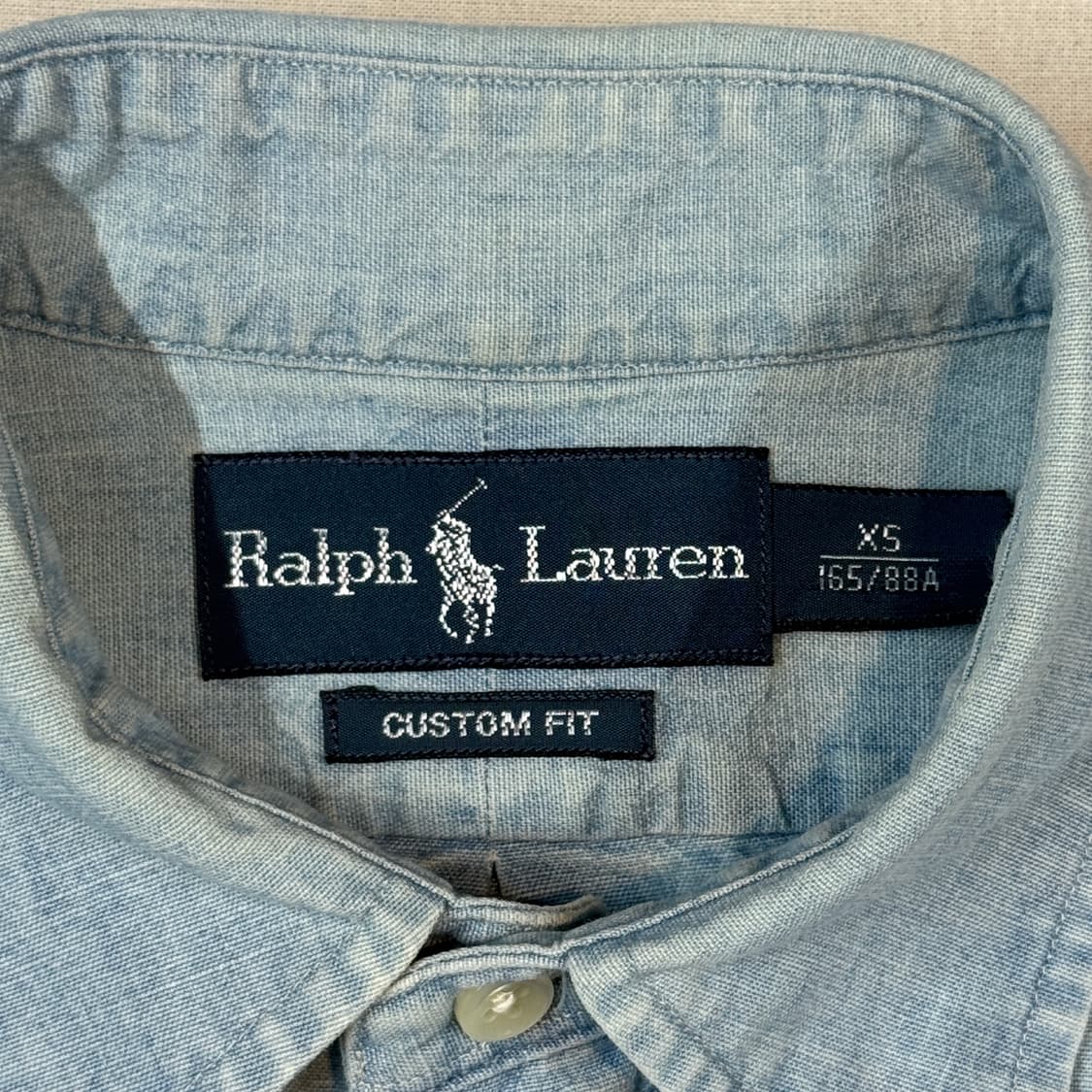 XS) 폴로 랄프로렌 샴브레이 데님 셔츠 커스텀핏 상품이미지6