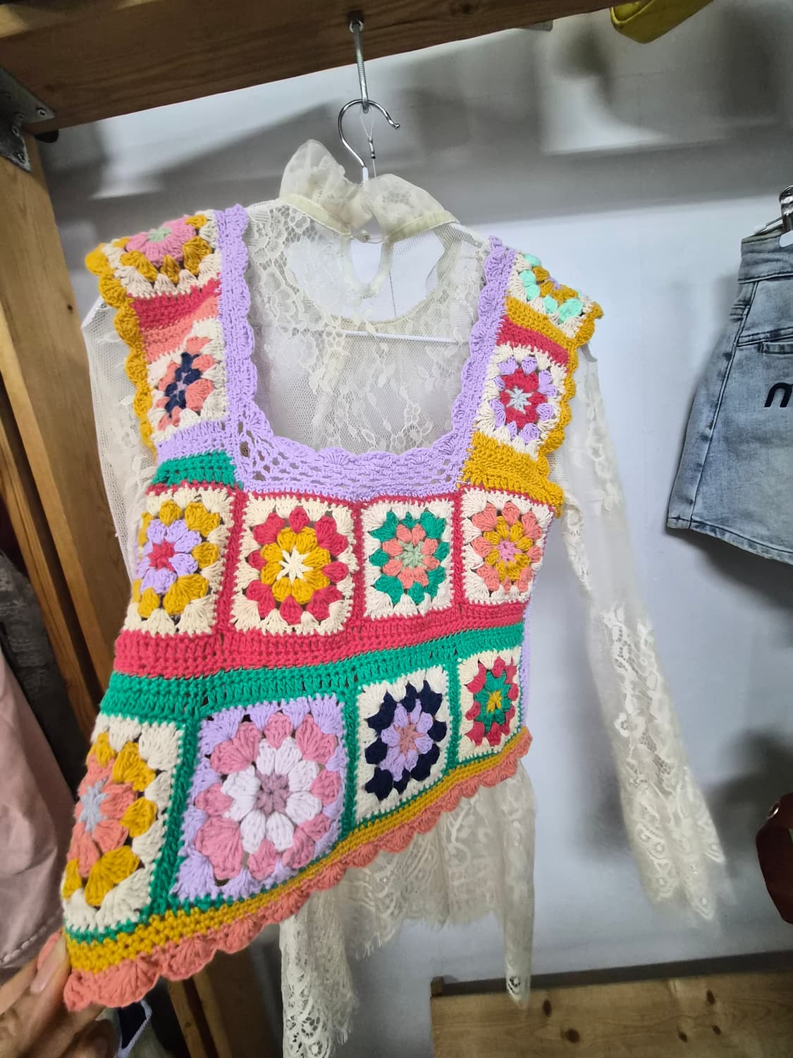 오일릴리 핸드  크로셰 니트 베스트 상품이미지4