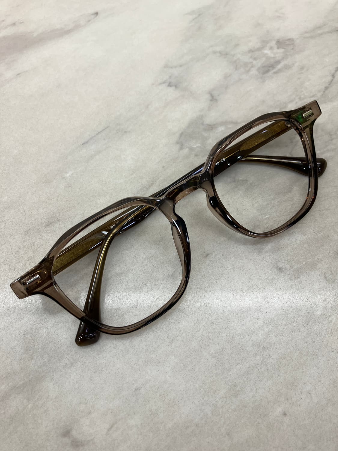 B77 KS 투명 브라운 웰링턴 뿔테 안경6836 상품이미지1