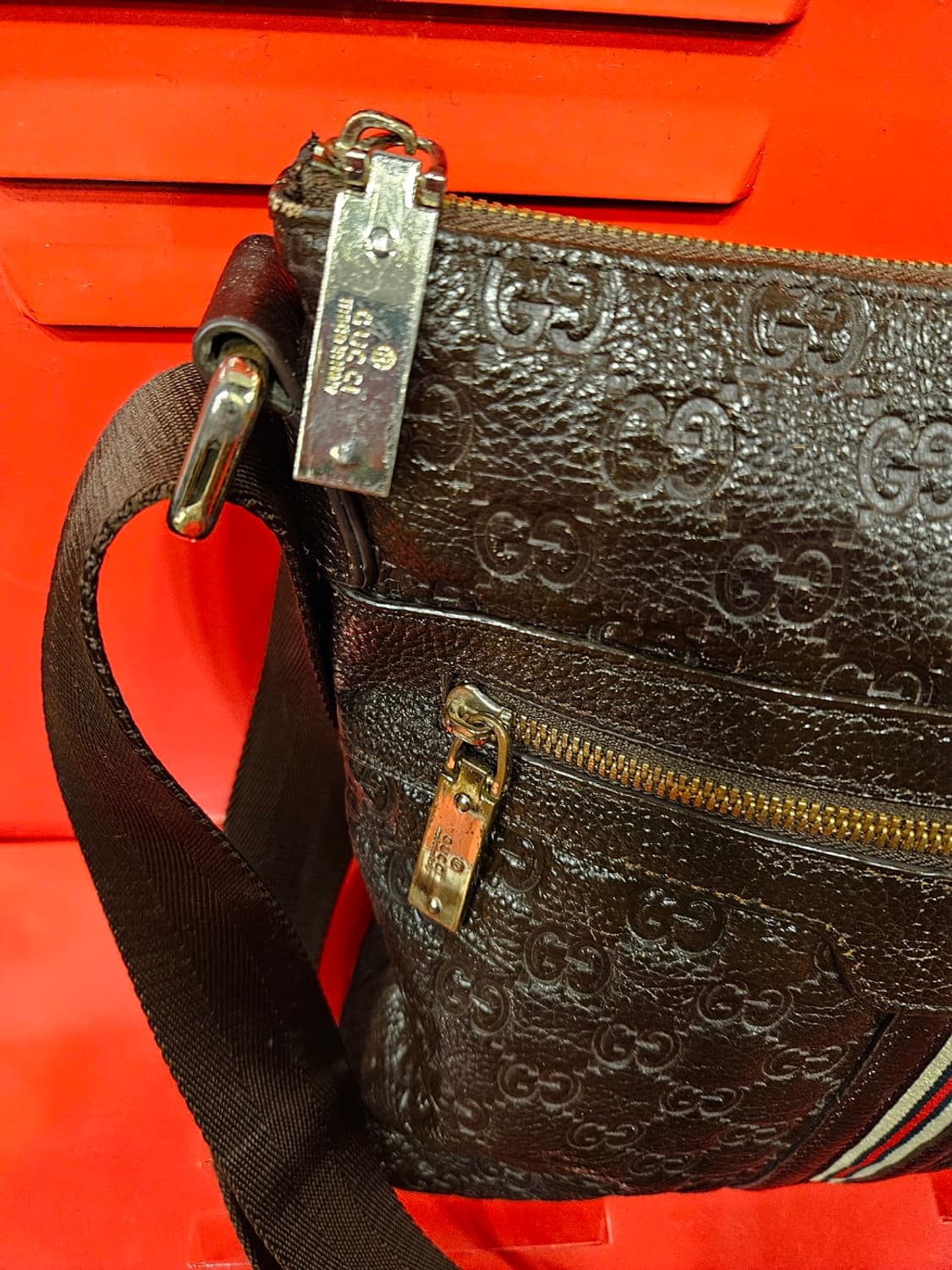 구찌 웹스트라이프 크로스 메시저백 상품이미지3