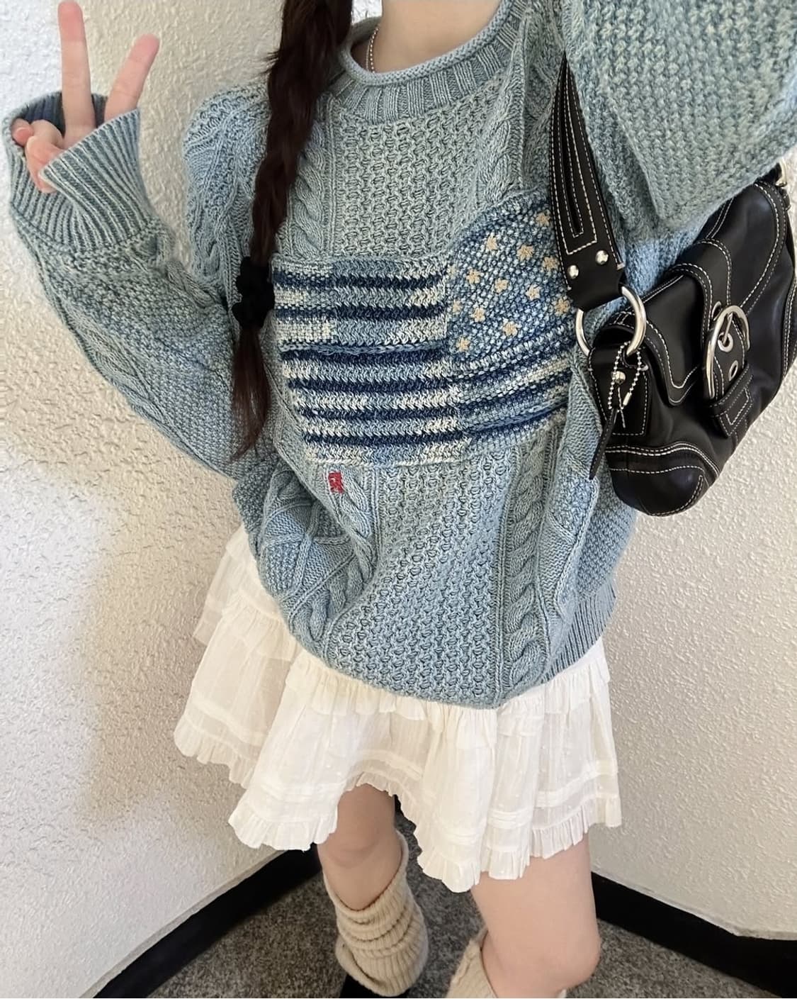 (마지막가격) 폴로랄프로렌 polo 성조기 니트 인디고 데님 가디건 상품이미지1