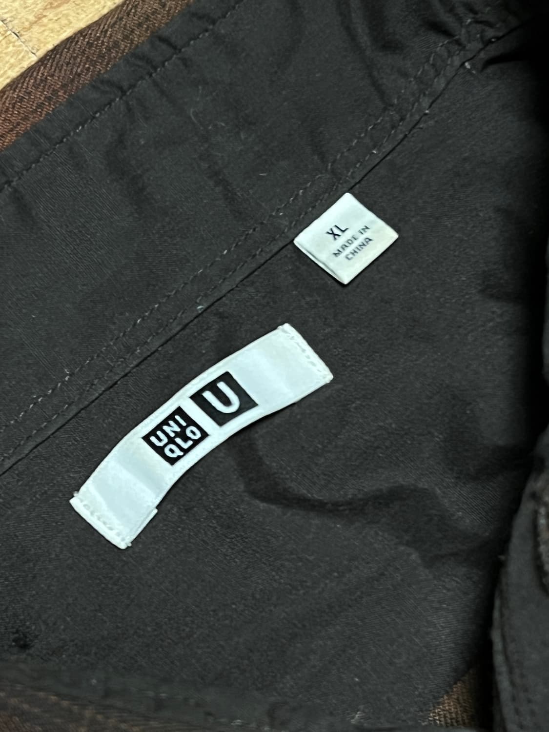 유니클로 U 원포켓 체크 셔츠 XL 상품이미지3