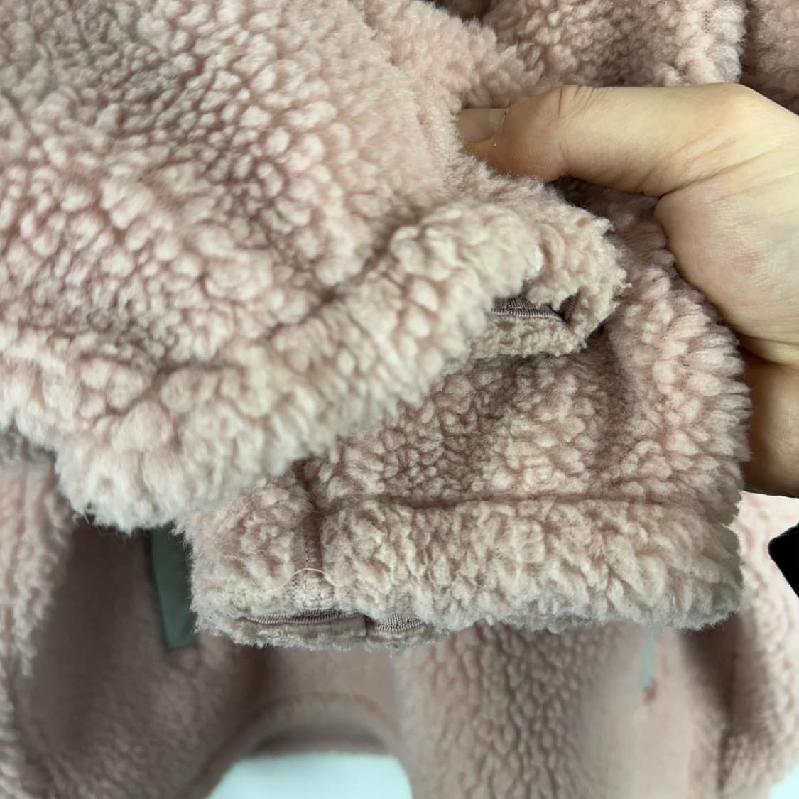 (160) 노스페이스 키즈/우먼스 양털 플리스 셰르파 후드집업 베이비핑크 상품이미지5