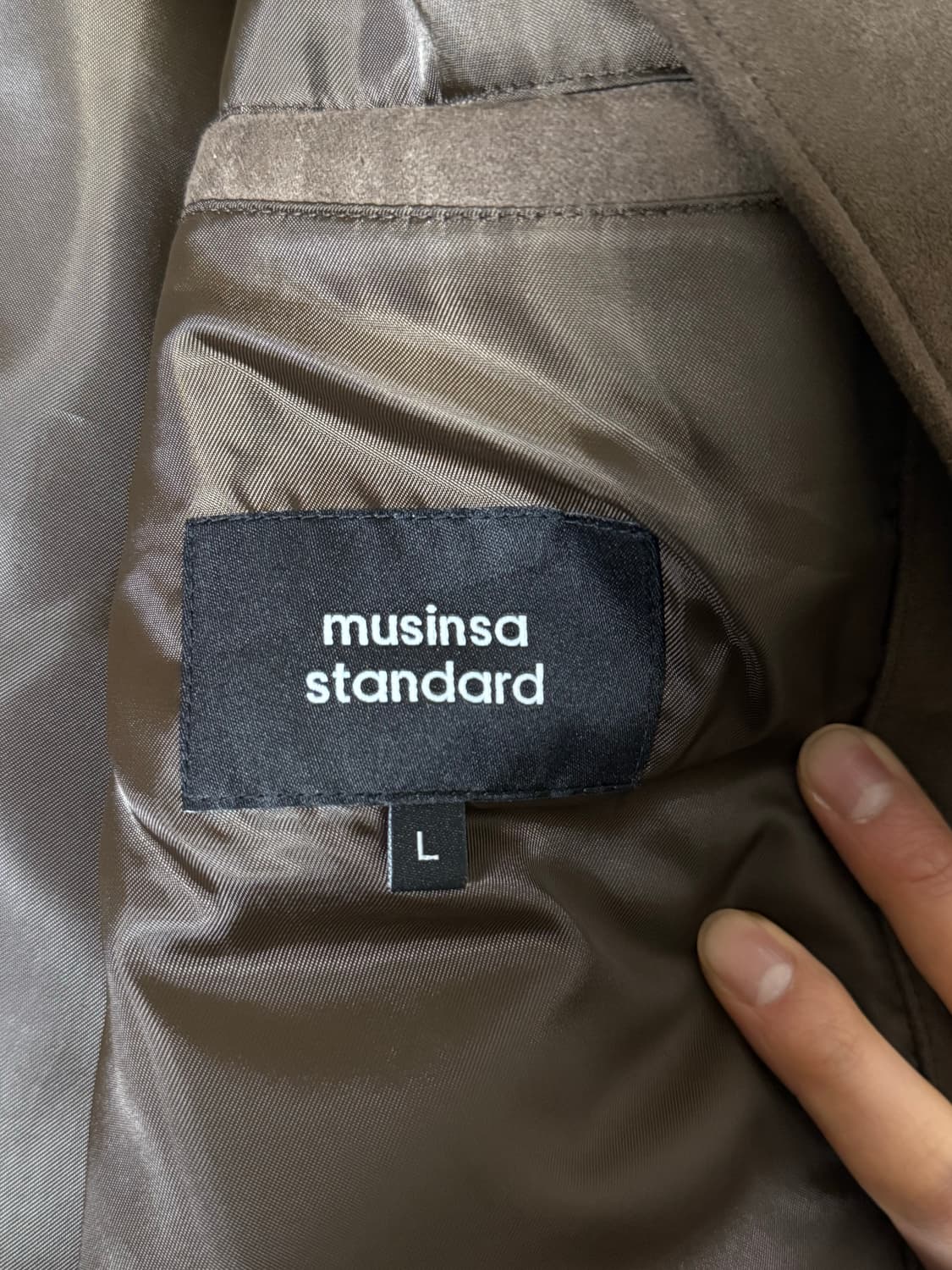 (L) 무신사스탠다드 신세틱 스웨이드 카코트 브라운 상품이미지4