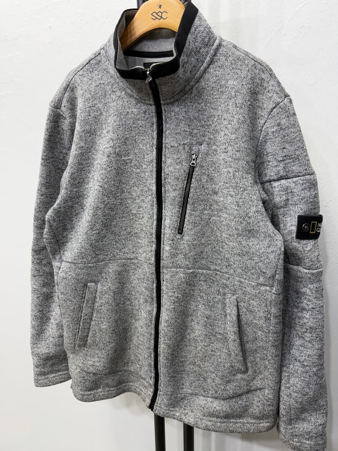 정품) 내셔널지오그래픽 니트 풀집업 자켓 XL 상품이미지2