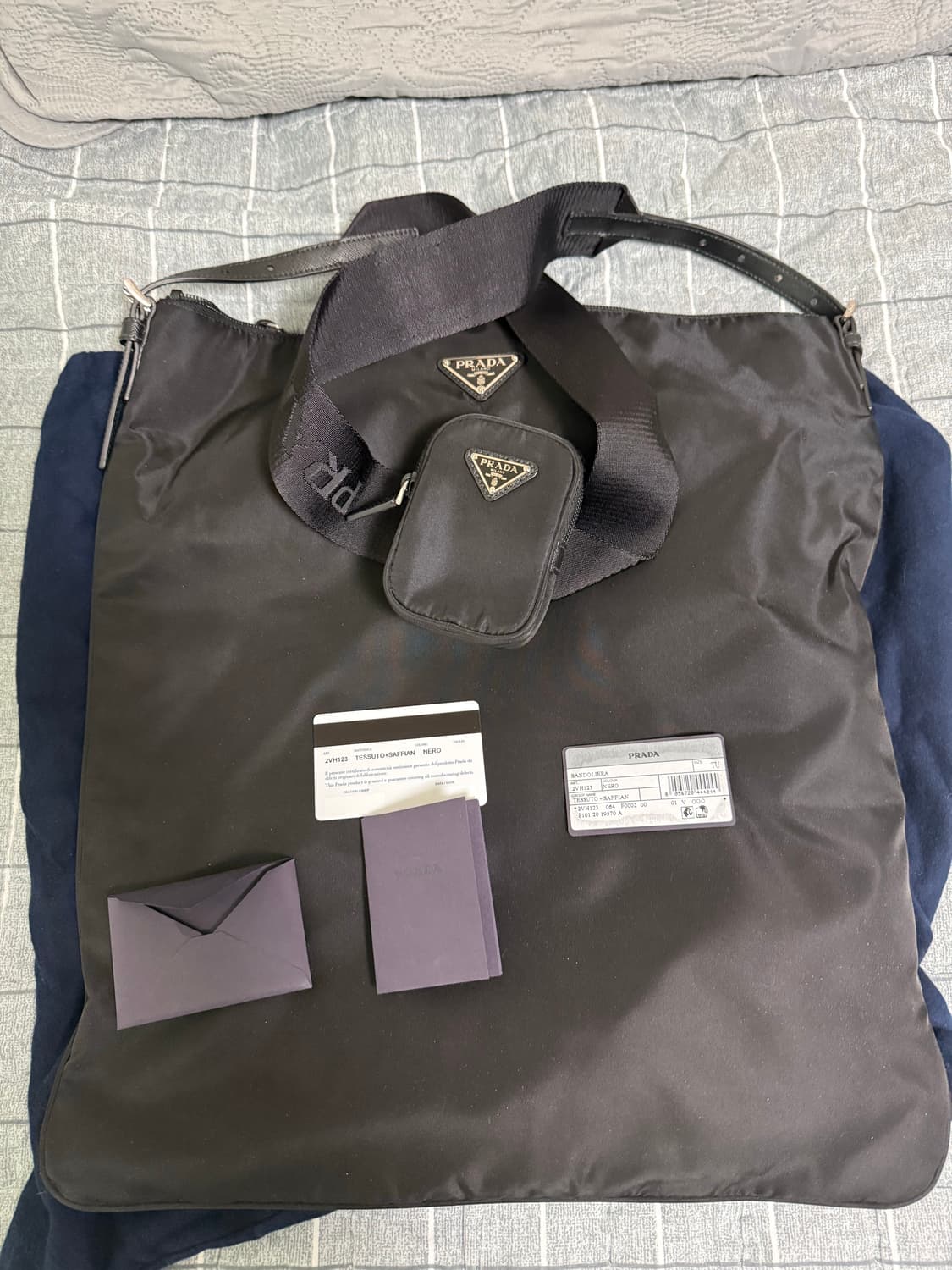 프라다 나일론 크로스백+ 미니백 라지 새상품 풀구성 상품이미지1