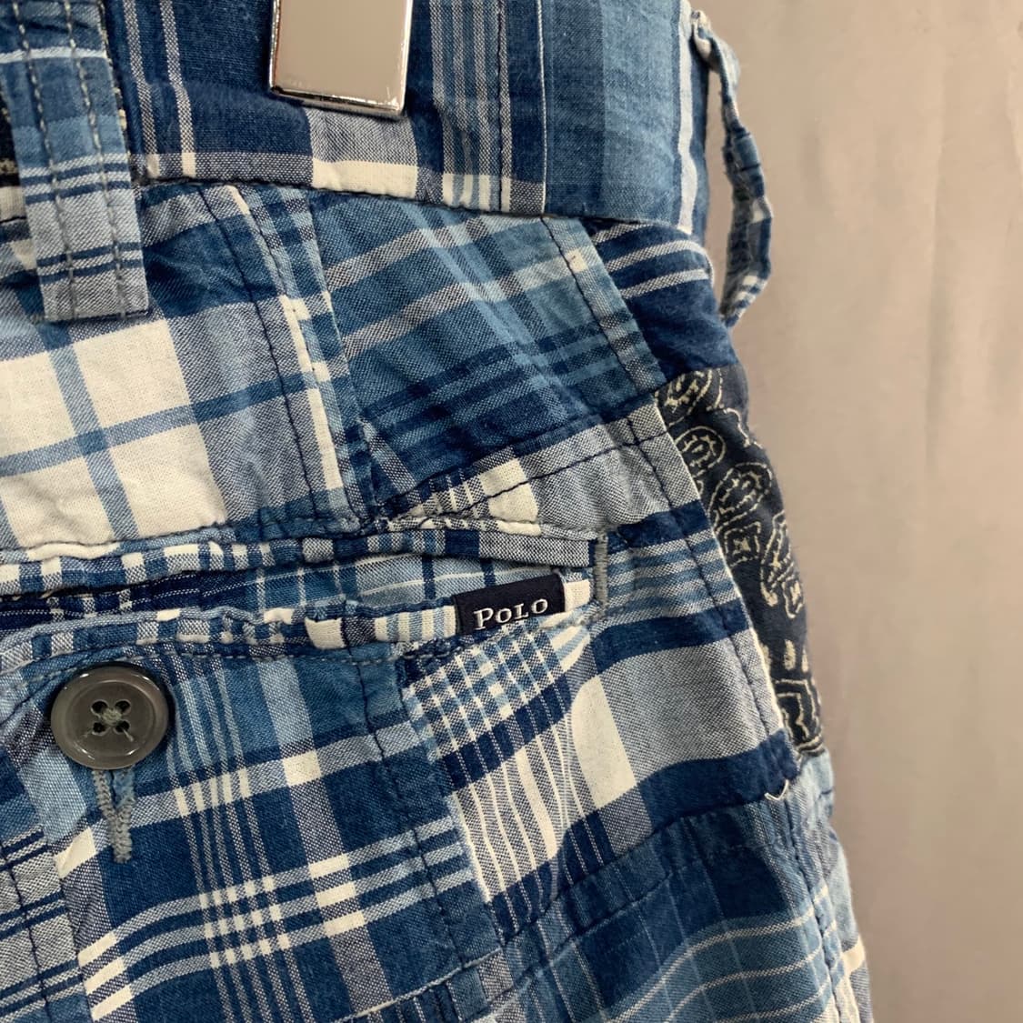 30인치 폴로랄프로렌 클래식핏 패치워크 마드라스 쇼츠 반바지 상품이미지3