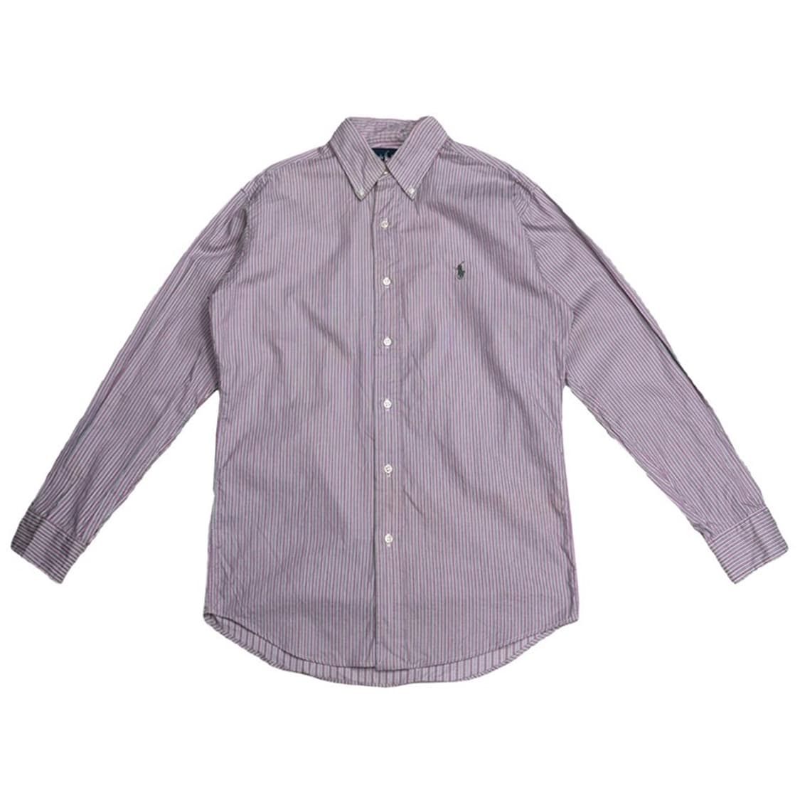 POLO 커스텀핏 퍼플 스트라이프 셔츠 S 상품이미지1
