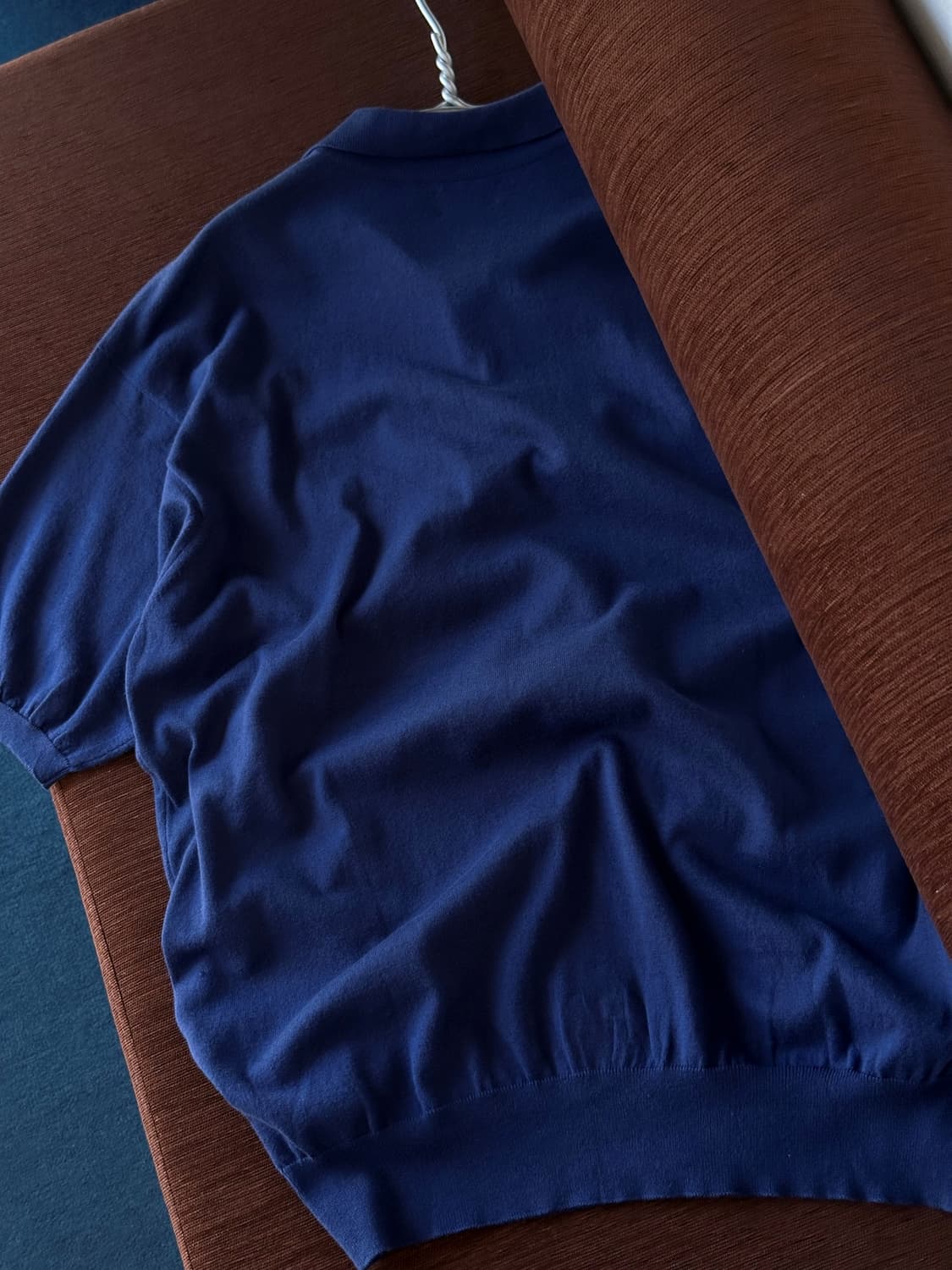 90's Scottish made high gauge knit polo 상품이미지7