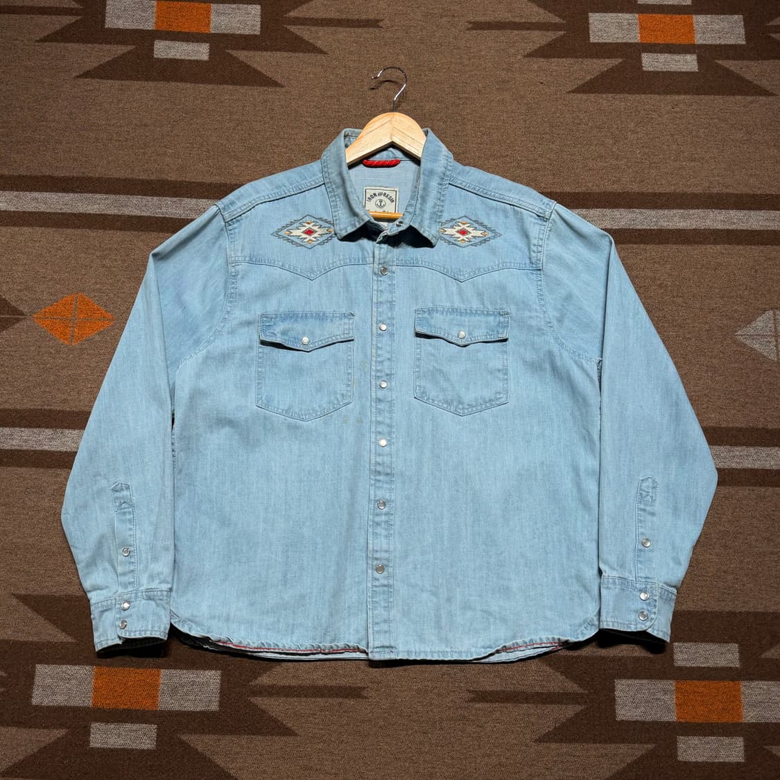 USA IRON&RESIN 웨스턴 데님 셔츠 XL 상품이미지1