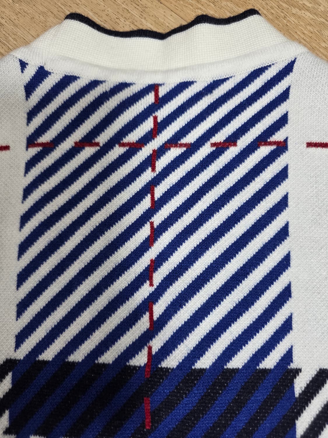 지오송지오 체크 패턴 브이넥 가디건 100 상품이미지7