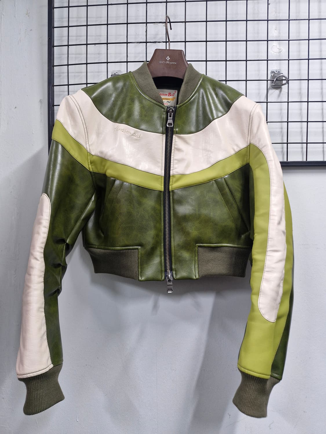 90S/55 앤더슨벨 리루 포 레더 레이싱 봄버 자켓. 상품이미지1