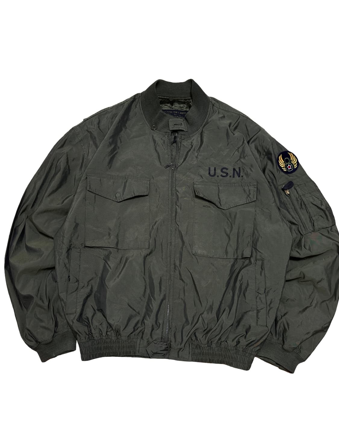 U.S.N. 미해군 카키 ma-1 항공점퍼 상품이미지1