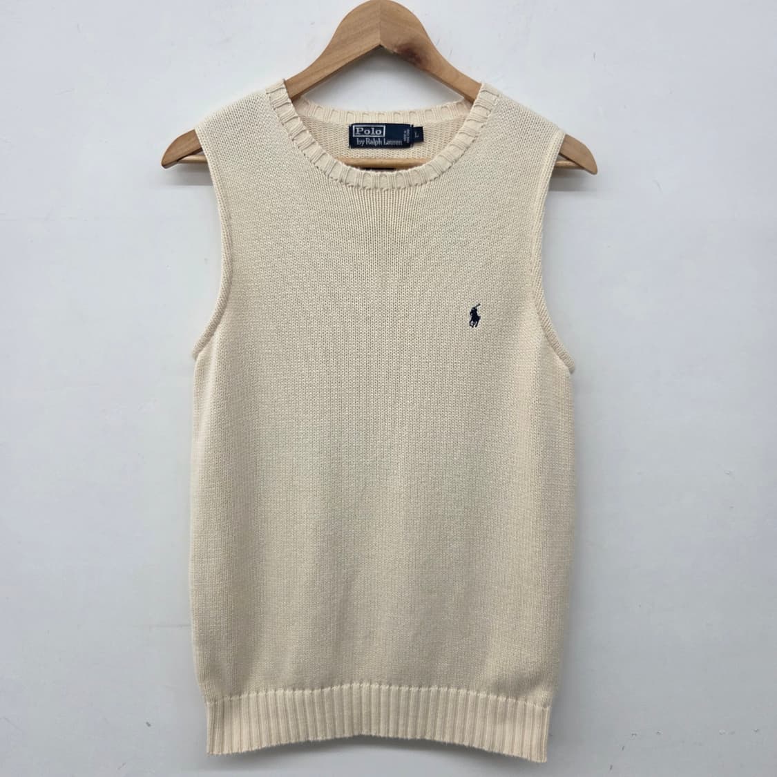 폴로 랄프로렌 니트 베스트 아이보리 남L 상품이미지2