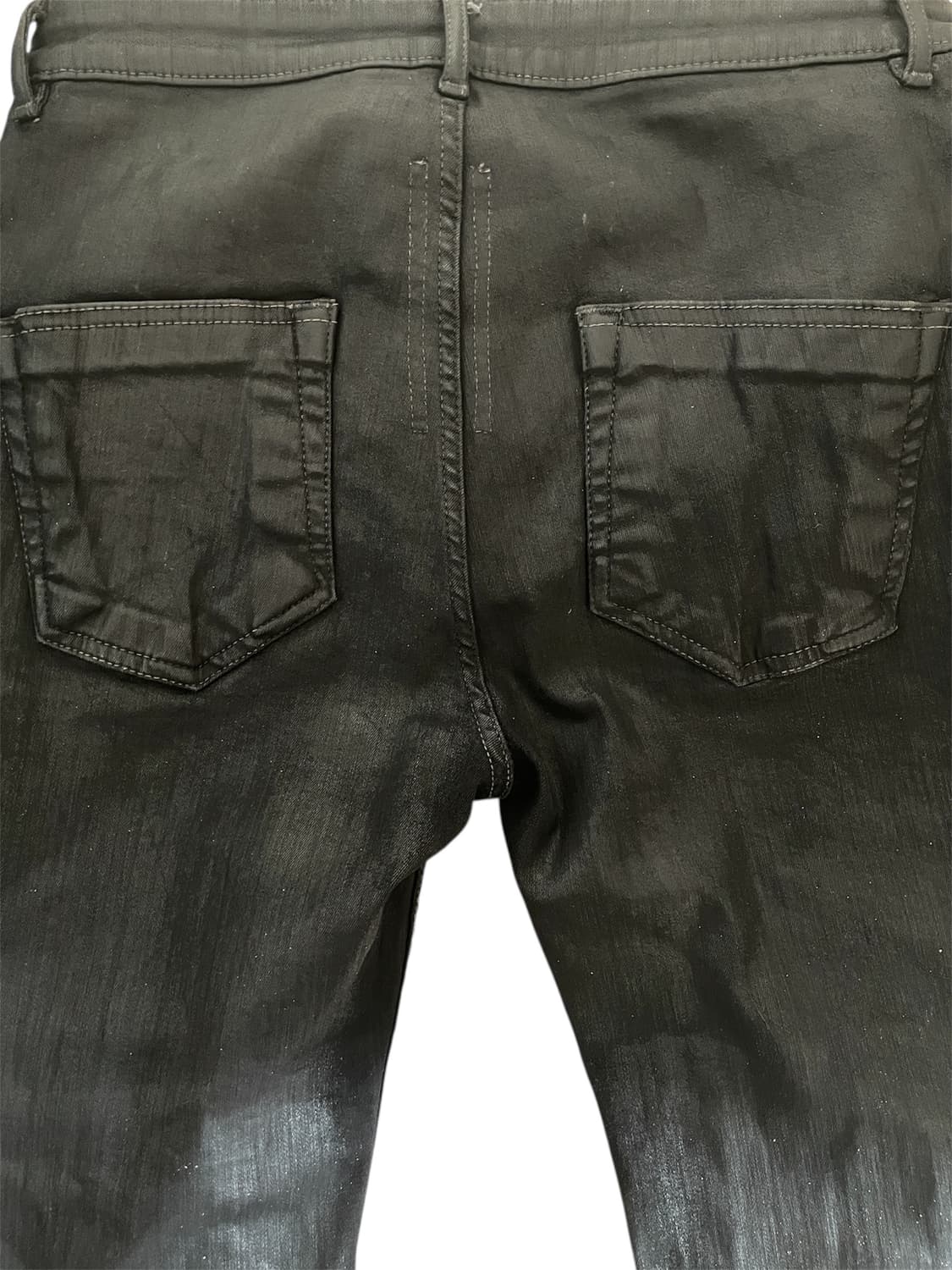 릭오웬스 부츠컷 블랙왁스 코팅 데님진 SBW 상품이미지1