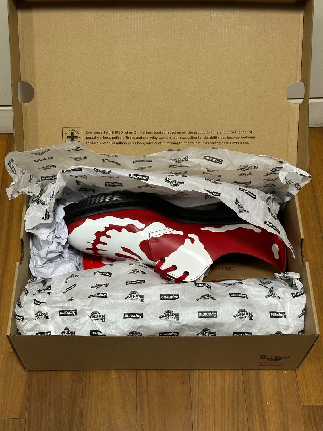 닥터마틴 슈프림 1461 3-Eye 로퍼 레드 상품이미지8