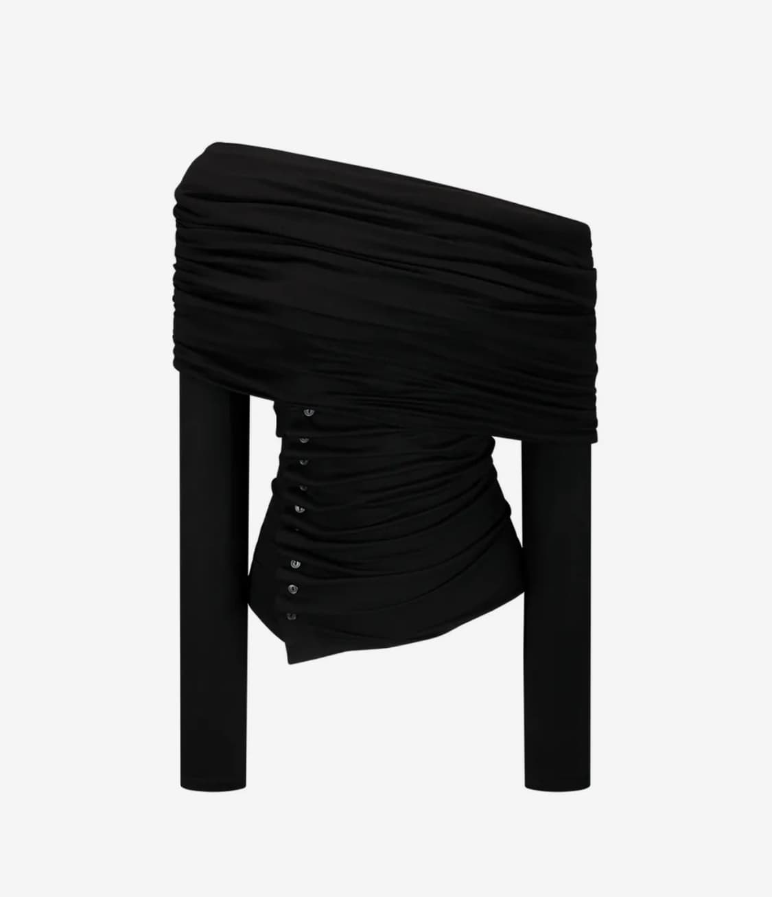 카시코카울버튼오프숄더롱슬리브플리즈노팔로우나체보헴서2000아카이브스오도어 상품이미지1