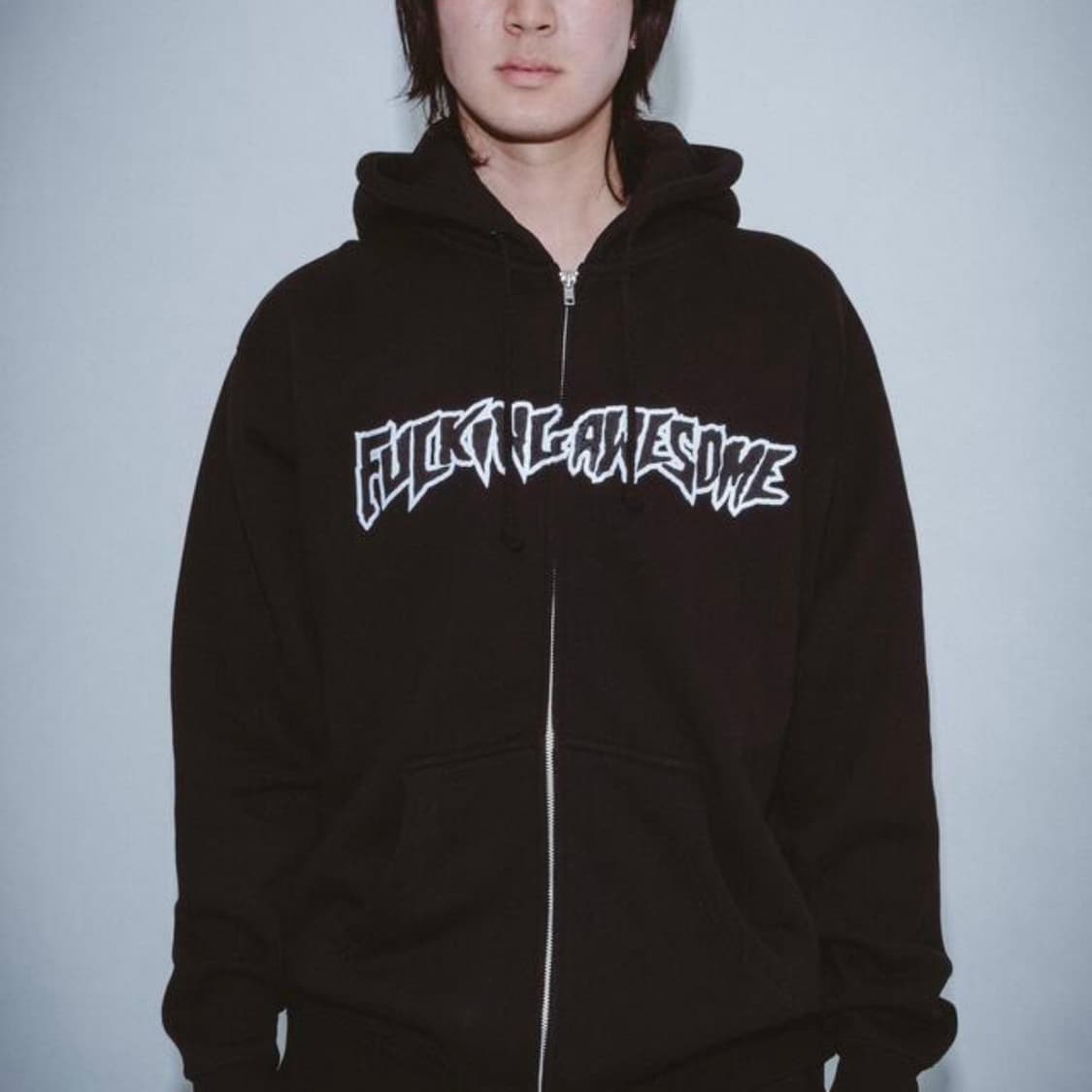 fucking awesome 스탬프 로고 후드집업 그레이 상품이미지2