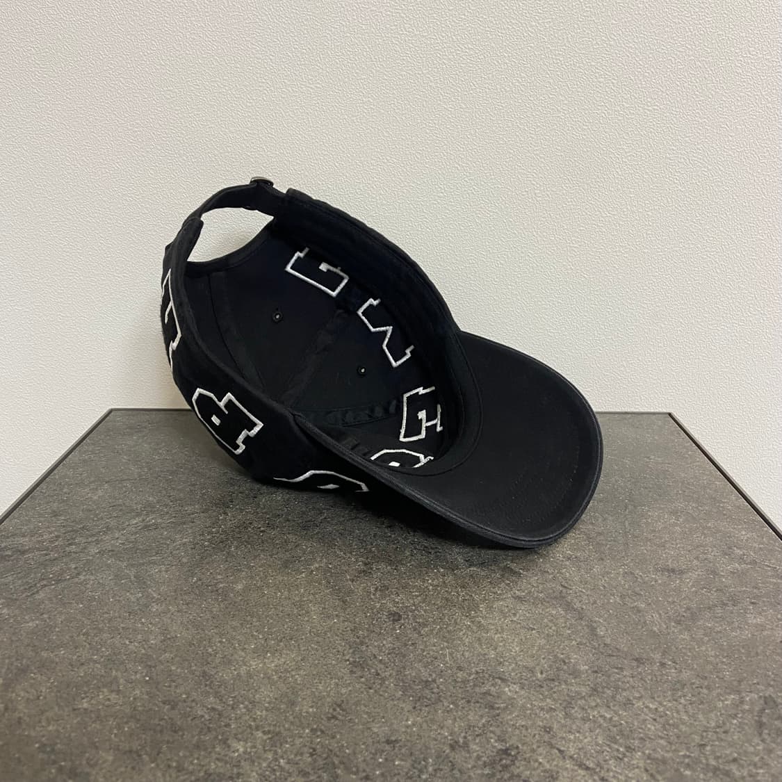 (OS) 슈프림 6패널 볼캡 모자 스펠아웃 워시드 블랙 상품이미지7