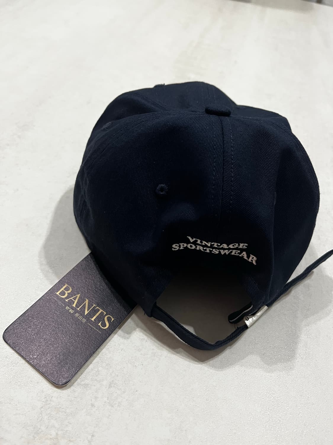 반츠 앵커 로고 코튼 트윌 빈티지 베이스볼 캡 - 네이비 상품이미지2