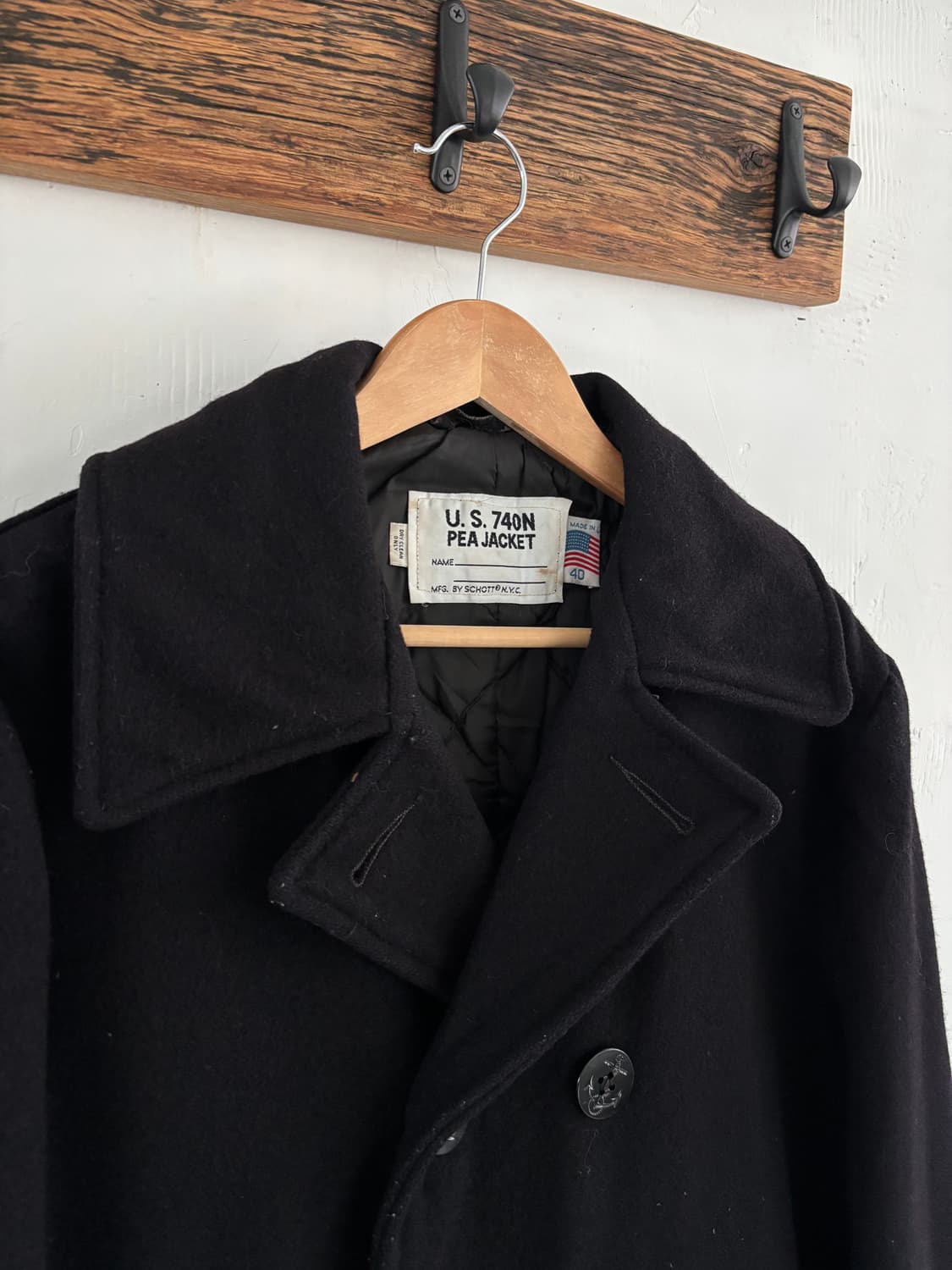 Schott NYC 쇼트 뉴욕 멜튼 울 피코트 상품이미지2