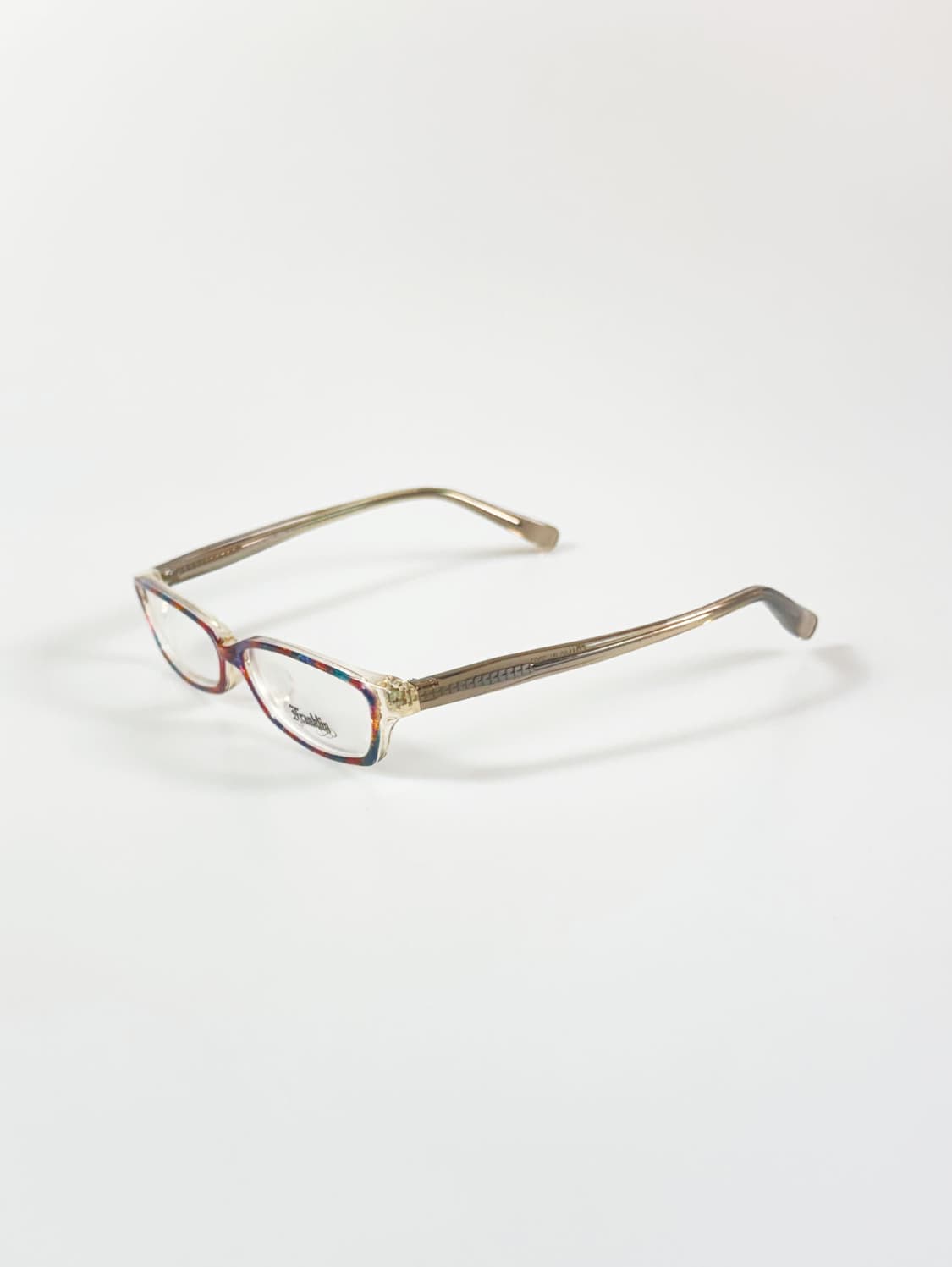 90s FRANKLIN 패턴 뿔테 스퀘어 프레임 빈티지 안경 상품이미지3