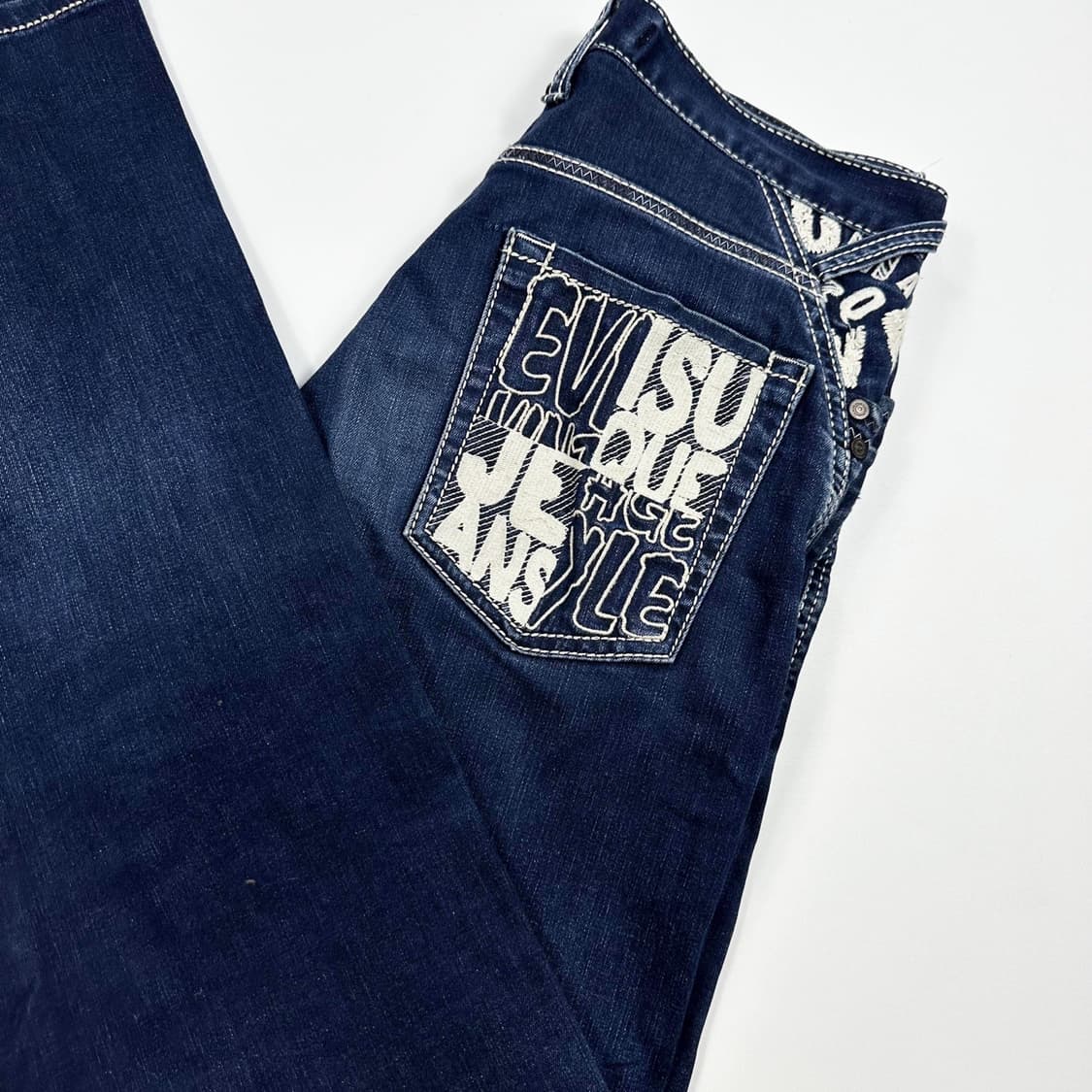 에비수 시그니처 로고 일자 데님 팬츠 (30인치) 상품이미지1