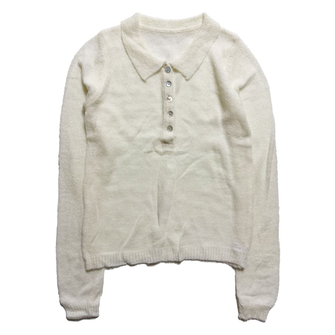 새상품 여자 아이보리 시스루 카라 니트 상품이미지1